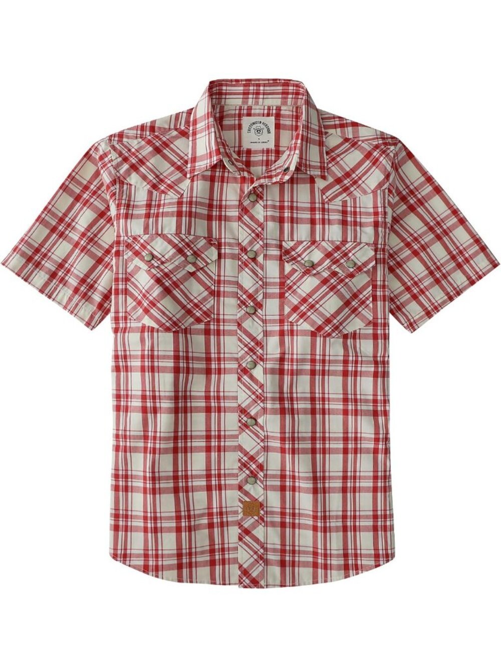 Men's Short Sleeve Pearl Snap Western Shirt with 2 Sawtooth Pockets - Stylish